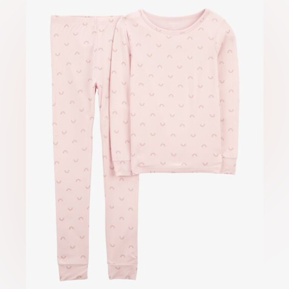Carter’s Girls lot of 2 pink 2-Piece Rainbow PurelySoft Pajamas size 8 NWT